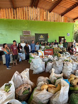 Nova distribuição de alimentos à comunidade indígena de Dourados ocorreu na escola municipal Tenguatui Marangatu- Divulgação/ Assecom