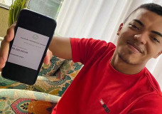 O empresário que contratou Leandro, o jovem que devolveu Pix de 200 mil enviado por engano, no mês passado, tem empresa em Goiânia. – Foto: arquivo pessoal