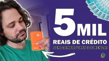 Cartão de crédito do Banco Inter com R$5 mil de limite sem comprovante de renda. Fácil, né?